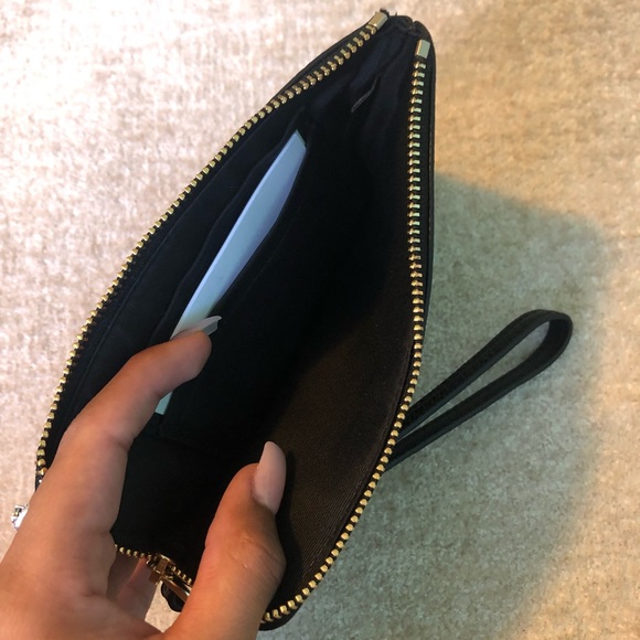 NEW Coach Black Leather Wristlet - Picture 3 of 4